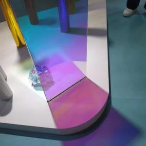 Film de fenêtre en verre dichroïque, PET anti-explosion, isolation thermique, effet arc-en-ciel, teinte changeante, autocollant décoratif irisé - Product Image 3