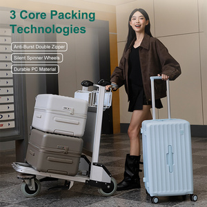 Maleta <span class=keywords><strong>de</strong></span> Viaje con Ruedas Estilo Baúl <span class=keywords><strong>de</strong></span> Material PC Ligero <span class=keywords><strong>de</strong></span> 16 20 Pulgadas para Viajes - Product Image 4