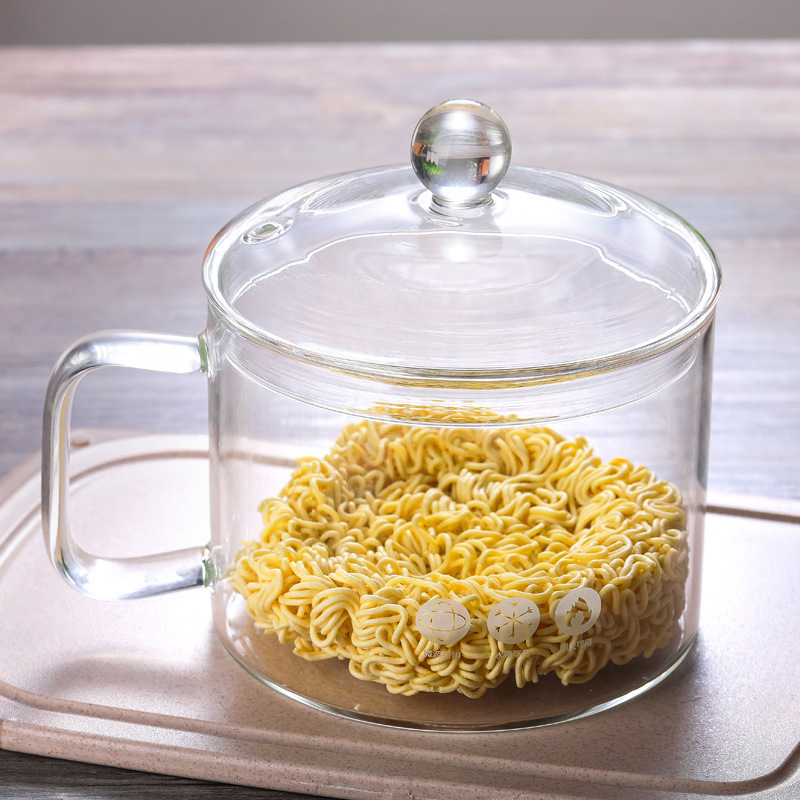 Casserole En Verre Avec Couvercle Transparent - Grande Capacité Résistante Chaleur Induction