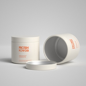 Eco-Friendly Aluminium Powder Jar with Double Lid, 135ml 300ml 480ml Food Grade Tin for Protein Powder Coffee Storage - Product Image 4