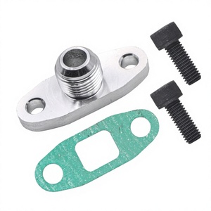 Kit d'adaptation de bride de sortie de turbo en aluminium AN10 avec joint pour T3T4 - Product Image 1
