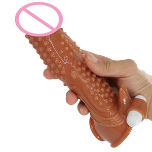 Vibrador <span class=keywords><strong>de</strong></span> <span class=keywords><strong>manga</strong></span> vibrateur manchon imitant l'anneau <span class=keywords><strong>de</strong></span> pénis élargissement jouets sexuels pour hommes préservatif mâle coq Extender gode Enhancer % - Product Image 5