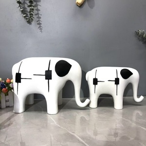 Minimalista bianco e nero decorazione elefante coppia di statue di elefante <span class=keywords><strong>per</strong></span> l'home Office <span class=keywords><strong>moderno</strong></span> di lusso decorazione <span class=keywords><strong>per</strong></span> la casa decorazione <span class=keywords><strong>per</strong></span> la casa - Product Image 1