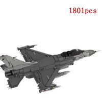 Bloques de Construcción de Piezas Pequeñas para Ensamblar, MOC-144082F-16C, Plástico ABS, 40 Piezas, Avión de Combate Militar Warhawk