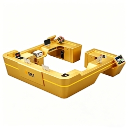 Mueble de Recepción de Madera de Diseño Personalizado para Espacios de Ocio, Bares KTV y Tiendas de Celebridades de Internet - Product Image 2