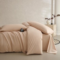 Parures de lit de luxe pour hôtel, en coton brossé à fibres longues, 4 pièces, style européen et américain, housses de lit en coton, vente en gros
