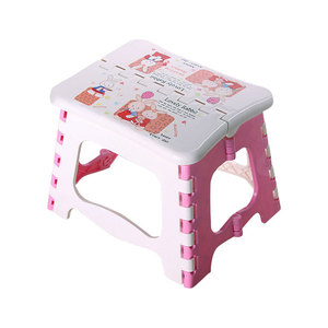 Taburete plegable para baño KJH-2466 para niños, azul y rosa, material PP, asiento de inodoro multifuncional con almacenamiento, tipo cuadrado grande - Product Image 5