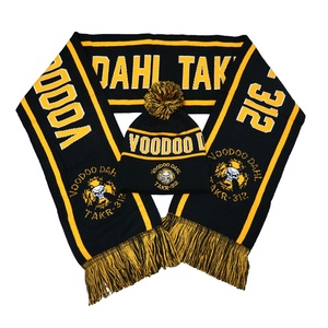 Conjuntos de Invierno de Alta Calidad con Logotipo Jacquard Acrílico Tejido a Medida - Gorros de Club de Fútbol, Bufanda con Pompón, Estilo Camuflaje con Personajes Impresos - Product Image 1