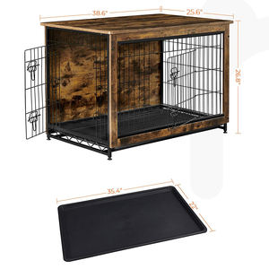 ZMaker — niche en bois Double portes pour chiens, meubles de Table avec plateau amovible, maison pour animaux domestiques - Product Image 5
