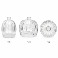 Botol Parfum Kristal Putih Bulat Bentuk Labu MAISON ASRAR 100ml Langsung dari Pabrik, Berukir Benang Emas
