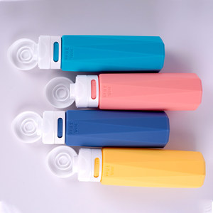 Travel Silicone <b>Dispensing</b> Bottles 90Ml Portable Cosmetic Storage Containers For <b>Shampoo</b> Lotion Moisturizer - Product Image 2