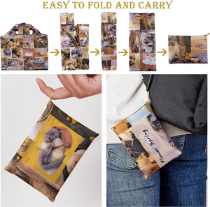 Bolsa de Compras Plegable Reutilizable de Poliéster Ecológica Promocional de Diseño Moderno para Supermercado - Product Image 3