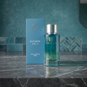 Perfume Blue Water de 100 ml en un elegante empaque para colecciones minoristas y exhibiciones de regalos, esculturas y detalles decorativos. - Product Image 3