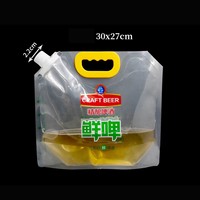 Sachets d'emballage Doypack à bec verseur personnalisés en PE imprimés par gravure, résistants à l'humidité, de 150 ml, 200 ml, 300 ml pour jus, eau, boissons et purées