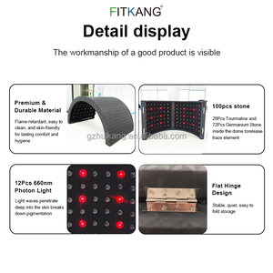 Dôme de sauna infrarouge portable Fitkang avec 72 pierres de germanium pour soulager <span class=keywords><strong>les</strong></span> articulations - Product Image 4