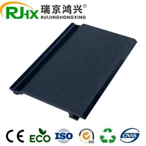 แผ่นผนัง WPC สีดำ ทนรังสียูวี ลายเส้นและลายตาราง แผ่นผนังคอมโพสิต ทันสมัย ป้องกันควัน สำหรับอาคารบ้านพักอาศัยภายนอก - Product Image 2