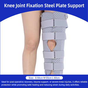 Attelle d'immobilisation du genou universelle respirante pour toutes les tailles de jambes, attelle de rééducation pour fracture du genou - Product Image 2