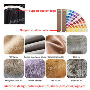 Vendita calda invernale cappotto lungo in pelle di pecora in vera pelle giacca di pelliccia donna con polsini con collo in pelliccia di volpe - Product Image 5