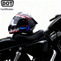 Casque de moto de course de haute qualité DOT, vente en gros d'usine, casque de moto avec casque Bluetooth intégré, casque intégral pour moto