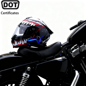 Casque de moto de course de haute qualité DOT, vente en gros d'usine, casque de moto avec casque Bluetooth intégré, casque intégral pour moto - Product Image 1