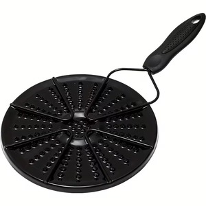 <span class=keywords><strong>Plaque</strong></span> diffuseur de chaleur en émail noir pour cuisinière à gaz avec <span class=keywords><strong>protection</strong></span> anti-brûlure en métal pour chauffage lent et petits récipients - Product Image 2