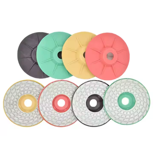 Vendita calda Ruota diamantata abrasiva da 5 pollici 4 pollici con bordo in marmo in granito cuscinetto per lucidare con chiusura a chiocciola in plastica personalizzabile - Product Image 1