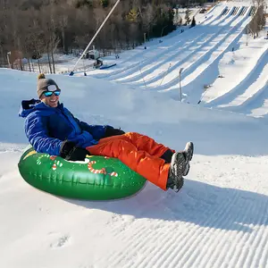 बर्फ खिलौना भारी शुल्क सर्दियों inflatable बर्फ ट्यूब स्लाइड दौर बर्फ सर्दियों मनोरंजक गतिविधियों के लिए ट्यूबिंग