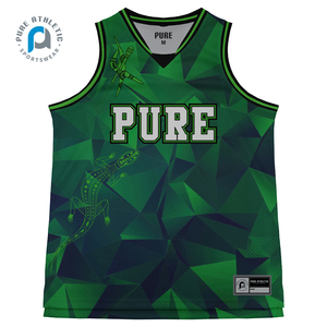 Conjunto de uniformes de baloncesto de diseño personalizado al por mayor, camiseta y pantalones cortos de baloncesto de <span class=keywords><strong>trébol</strong></span> verde para hombre, trajes de baloncesto - Product Image 1