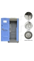 Cabine de douche et toilettes portables modernes en HDPE, conception durable, réglage facile de l'eau chaude et froide