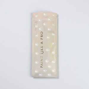 Pochette refermable en aluminium OEM, longue et étroite, avec fermeture éclair, impression mate, pour emballage de pinceaux cosmétiques et petits outils - Product Image 1