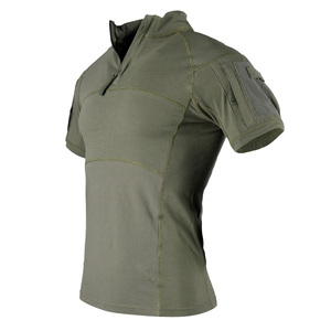 <strong>Custom</strong> Plain Tactical Polo Shirt 100% Cotton Uniform Polo Shirt T-shirt - Product Image 2