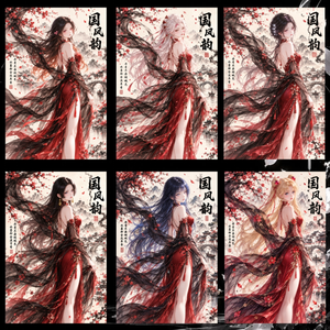 Heying Sword Warrior Tale Heron Goddess Waifu Acrylic Shikishi Fang Hua Ru Meng Oriental Vintage Romantic Art Feast - Product Image 1