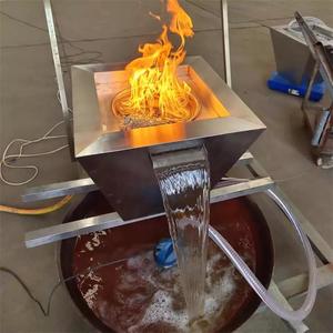 Columna decorativa de cascada para piscina, cuencos de <span class=keywords><strong>agua</strong></span> y <span class=keywords><strong>fuego</strong></span> de acero inoxidable - Product Image 2
