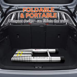 MEANFUN Hersteller MF-TLA440 3,2m Aluminium Teleskopleiter 15 Stufen 150kg Tragfähigkeit - Tragbare Ausziehleiter für den Heimgebrauch - Product Image 6