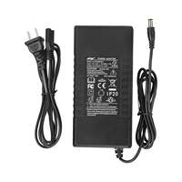 Chargeur CC ULIP 42V 54.6V 2A avec prise US, adaptateur de batterie au lithium pour trottinette électrique et vélo d'équilibre avec ventilateur, entrée 100-240V