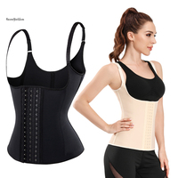 9 pièces Gaine amincissante push-up en latex avec armatures en acier, serre-taille et corset de maintien ferme pour femme
