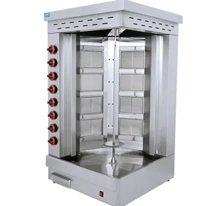 Nuovo arrivo Gas 8 fuochi commerciale automatico Doner Kebab Cutter Shawarma stufa macchina in vendita