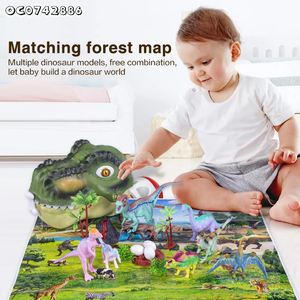Caja de almacenamiento de <span class=keywords><strong>dinosaurio</strong></span> de plástico, juguetes de animales de Pvc Jurásico pequeños, <span class=keywords><strong>serie</strong></span> de modelos de dinosaurios de simulación de animales empaquetados para niños - Product Image 3
