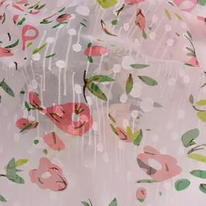 幅150 cm夏ポリエステルデジタルプリント生地ソフト通気性スキンケアフラワーシフォン生地キッズドレス女性用スカート