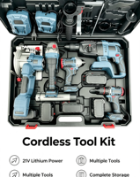 4 tournevis portables rechargeables Perceuses électriques sans fil Ensemble d'outils électriques au lithium