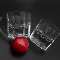 Haute qualité acrylique poudre liquide support octogonal verre ongles bol Nail Art verre tasse acrylique puissance conteneur ongles cristal tasse