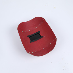 Casco de soldadura con protección pasiva contra arco eléctrico, media visión, para pulverización electrostática y fabricación de metales, de mano, con papel de acero rojo - Product Image 4