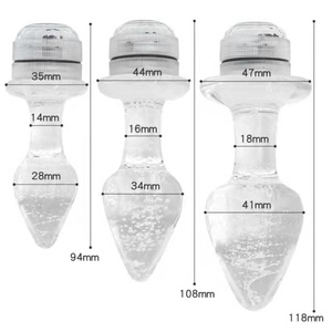 ग्लास गुदा प्लग रिमोट कंट्रोल मलिनकिरण एलईडी प्रकाश के लिए मालिश <span class=keywords><strong>Dildo</strong></span> बट प्लग सेक्स खिलौने पुरुषों महिलाओं - Product Image 4