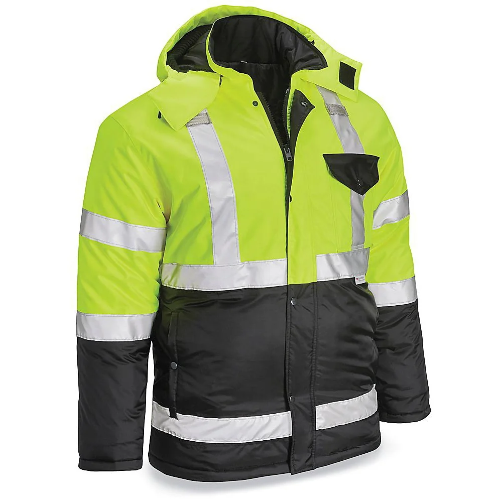 Parka de sécurité réfléchissante, nouvelle veste de travail imperméable, pour homme, vêtement d'hiver, isolante, veste Hi Vis