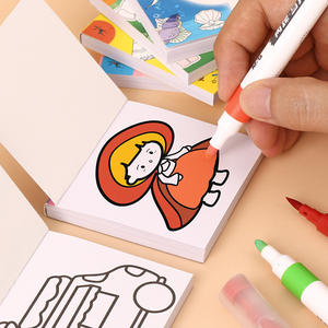 <span class=keywords><strong>Dessin</strong></span> animé pratique Mini Graffiti aquarelle <span class=keywords><strong>livre</strong></span> <span class=keywords><strong>de</strong></span> coloriage pour enfants 50 notes illumination peinture Journal fait papier Durable - Product Image 2