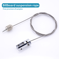 Kit de suspension réglable en acier inoxydable avec pinces pour câble métallique pour accrocher des tableaux