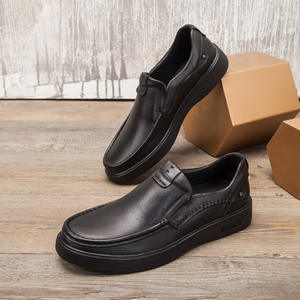 Logo personnalisé Chaussures de sécurité de bureau respirantes à bout carré de haute qualité pour hommes Fermeture à lacets en cuir de vachette légère - Product Image 3