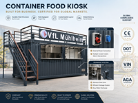 Restaurant conteneur maritime modifié 20ft 40ft avec équipement de cuisine, très demandé en Chine