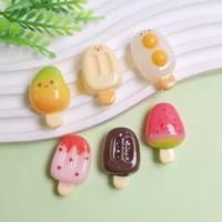 100 Pezzi Resina Simulazione Frutta Gelato Flatbacks Cabochon Ghiaccioli per Fai da Te Casa delle Bambole Artigianato Creazione Gioielli Accessori