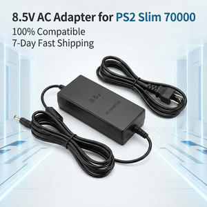 <span class=keywords><strong>Cable</strong></span> <span class=keywords><strong>de</strong></span> Carga <span class=keywords><strong>de</strong></span> 8.5V Serie 70000 para PS2 Slim, Adaptador <span class=keywords><strong>de</strong></span> Corriente CA, Compatible con el Control <span class=keywords><strong>de</strong></span> Juego PS2 Slim - Product Image 1